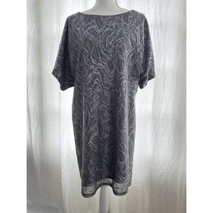 S.L. Fashions Silver Lace Metallic Dress, Size 14